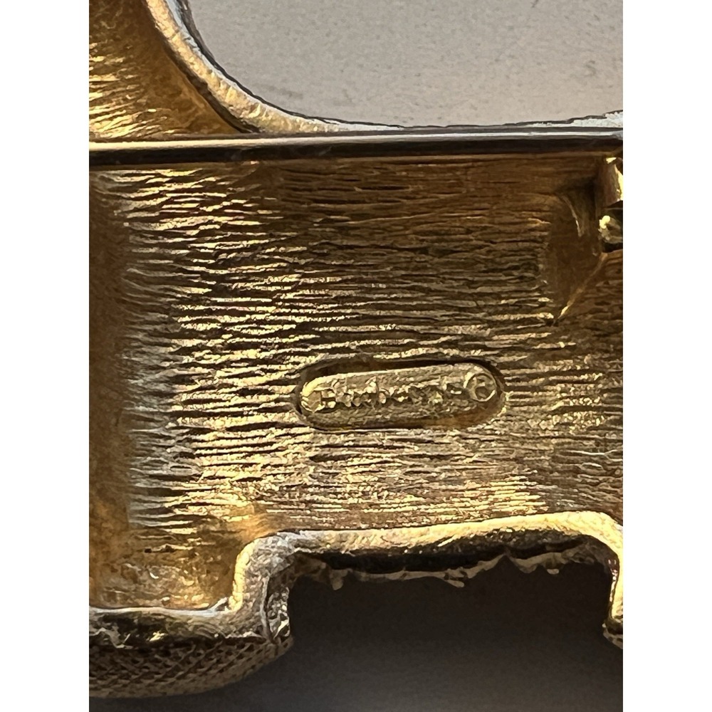 Vintage Burberry Of London Gold Scottie Dog Pin 1980's - Picture 3 of 5